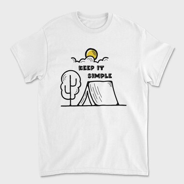 Keep It Simple Camping, Unisex Men's T-Shirt