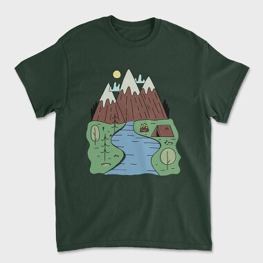 Keep It Simple River, Unisex Men's T-Shirt