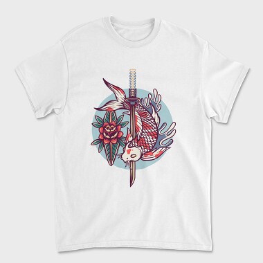 Koi Fish Illustration 2, Unisex Men's T-Shirt
