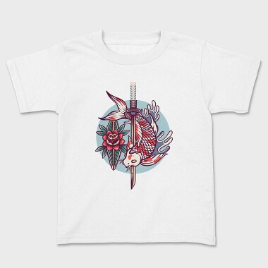 Koi Fish Illustration 2, Kids' T-Shirt