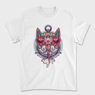 Koi Fish Illustration 3, Unisex Men's T-Shirt