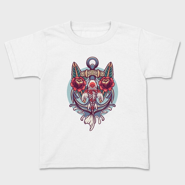 Koi Fish Illustration 3, Детска Тениска
