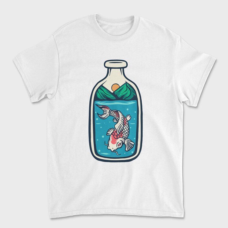 Koi Fish Illustration 5, Унисекс Мъжка Тениска