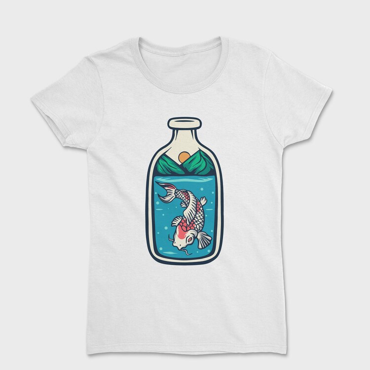 Koi Fish Illustration 5, Women's T-Shirt