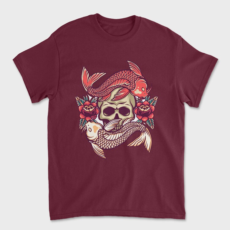 Koi Fish Illustration, Unisex Men's T-Shirt