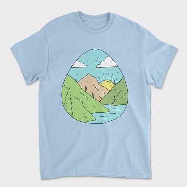 Unisex Men's T-Shirt, Landscape Nature 10