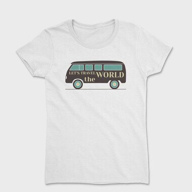 Lets Travel the World Car, Women's T-Shirt