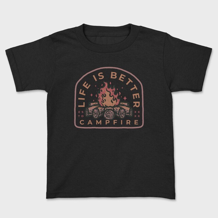 Life Is Better Campfire, Kids' T-Shirt