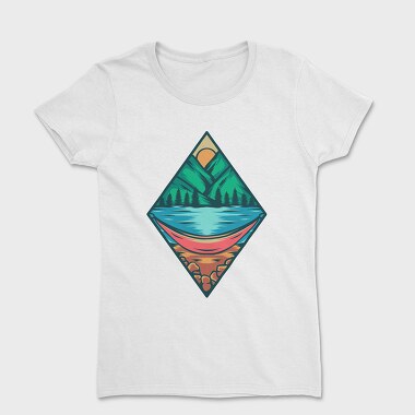 Mountain Camping Illustration 3, Women's T-Shirt