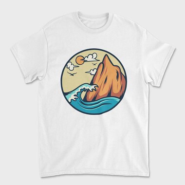 Mountain Illustration 2, Unisex Men's T-Shirt