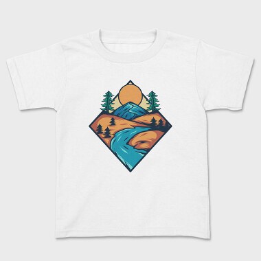 Mountain Illustration 3, Kids' T-Shirt