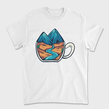 Mountain Illustration 4, Unisex Men's T-Shirt