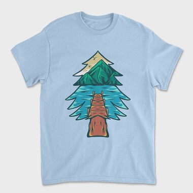Mountain Illustration 6, Unisex Men's T-Shirt