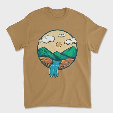 Mountain Illustration 7, Unisex Men's T-Shirt