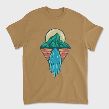 Mountain Illustration, Unisex Men's T-Shirt