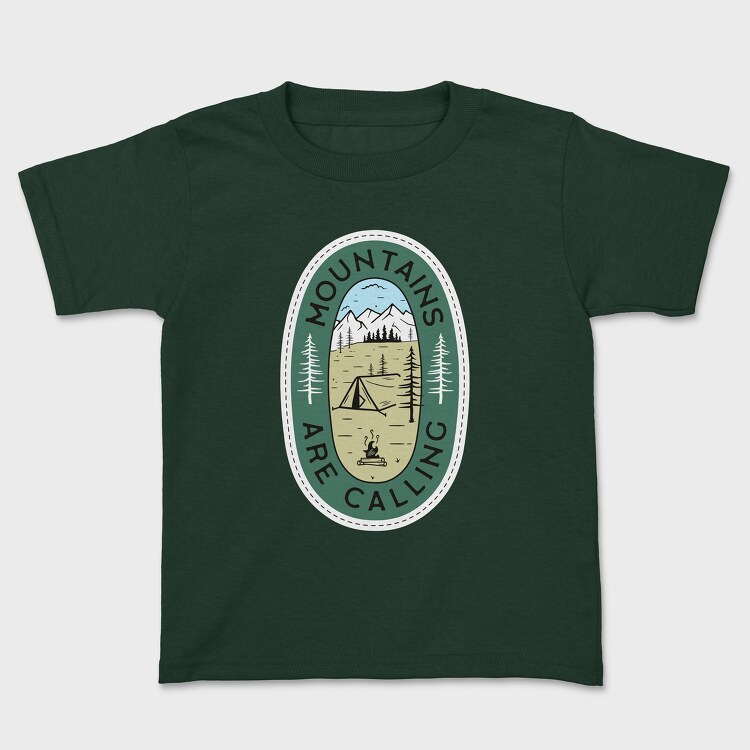 Mountains Are Calling Camp, Kids' T-Shirt