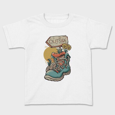 Outside Hiking Shoes, Kids' T-Shirt