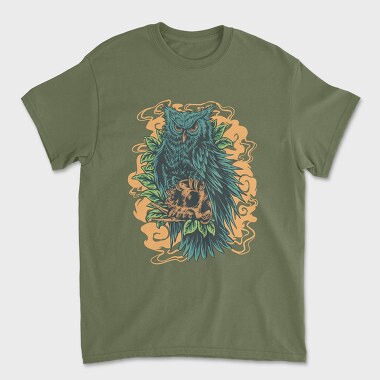 Owl With Skull, Unisex Men's T-Shirt