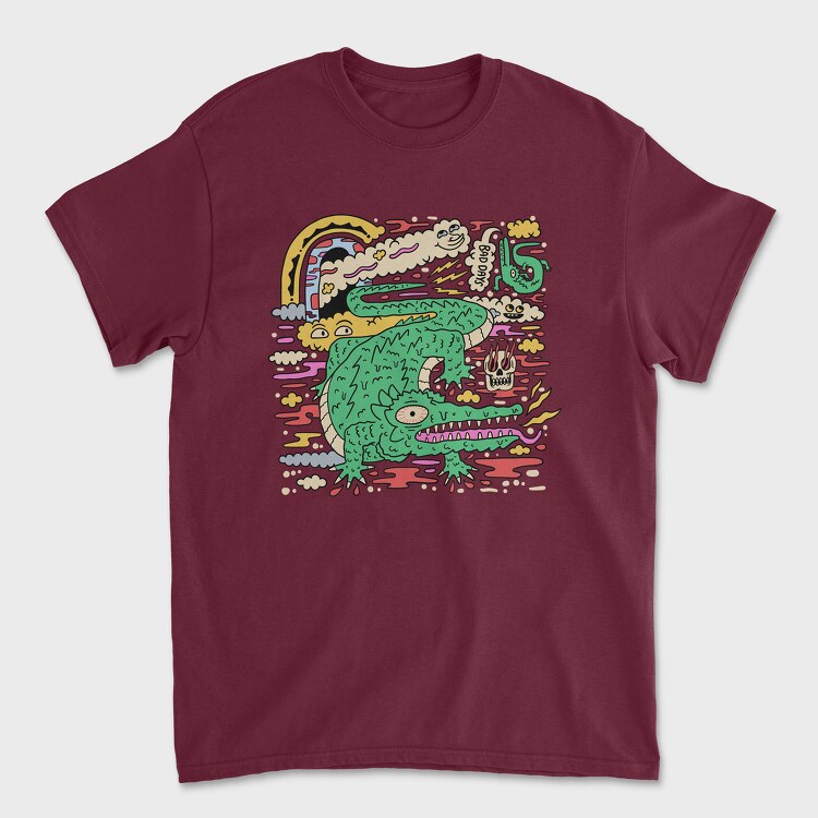 Psychedelic Crocodile, Унисекс Мъжка Тениска