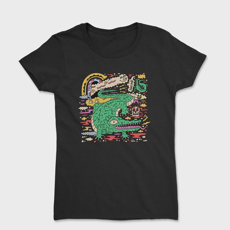 Psychedelic Crocodile, Women's T-Shirt