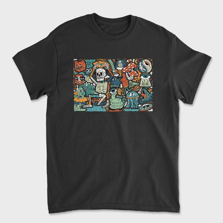 Psychedelic Illustration 1, Unisex Men's T-Shirt