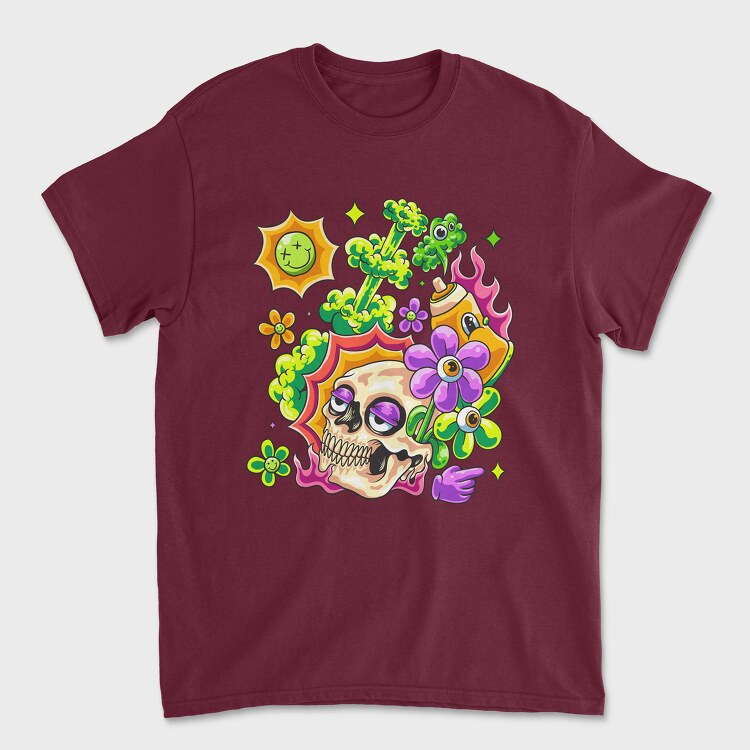 Psychedelic Skull, Unisex Men's T-Shirt