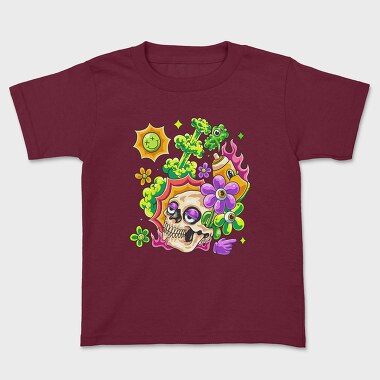 Psychedelic Skull, Kids' T-Shirt