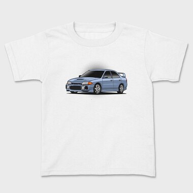 Race Blue Car, Kids' T-Shirt