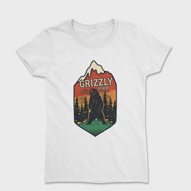 Retro Grizzly Power, Women's T-Shirt