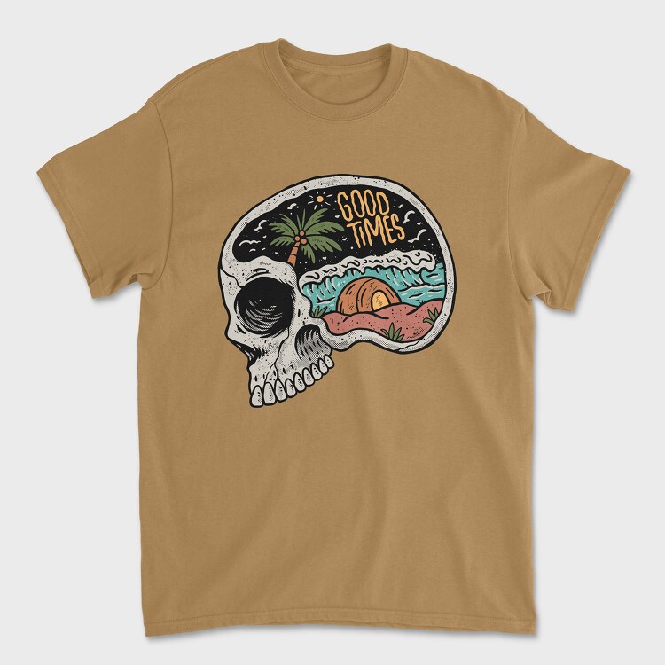 Skull Beach 2, Унисекс Мъжка Тениска