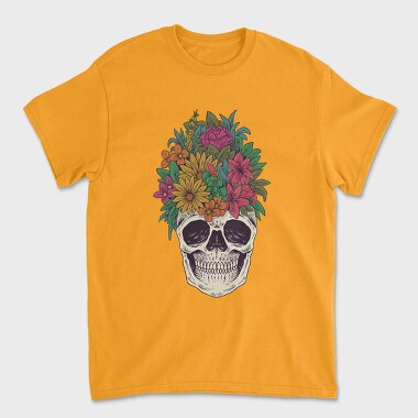 Skull Flowers, Unisex Men's T-Shirt