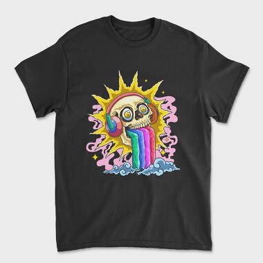 Skull Rainbow, Unisex Men's T-Shirt