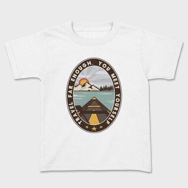 Travel Far Enough, Kids' T-Shirt