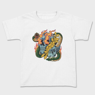 Tropical Skull 1, Kids' T-Shirt