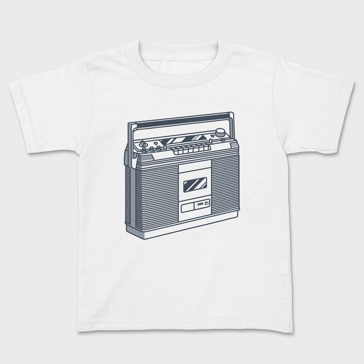 Vintage Audio Illustration 1, Kids' T-Shirt