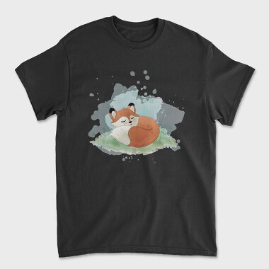 Watercolor Fox, Unisex Men's T-Shirt