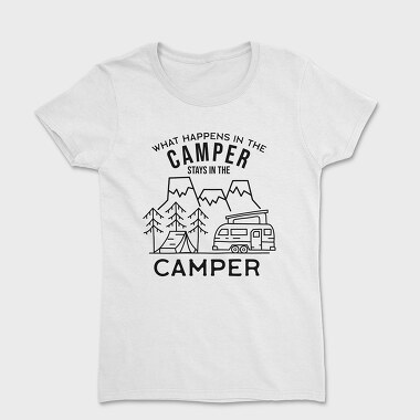 What Happens in the Camper, Women's T-Shirt