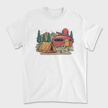 Wilderness Outdoor Summer Camp, Unisex Men's T-Shirt