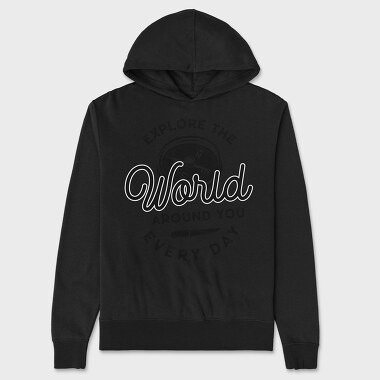 Explore the World, Unisex Men's Hoodie