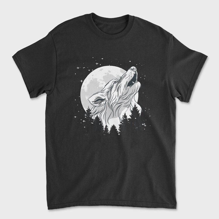 Wolf Moon, Unisex Men's T-Shirt