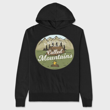 Beautiful Place Called Mountains, Unisex Men's Hoodie