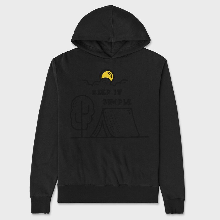 Keep It Simple Camping, Unisex Men's Hoodie