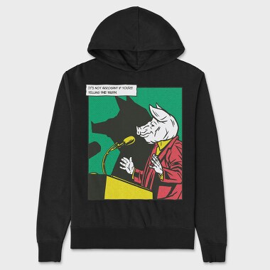 Pig Comics, Unisex Men's Hoodie