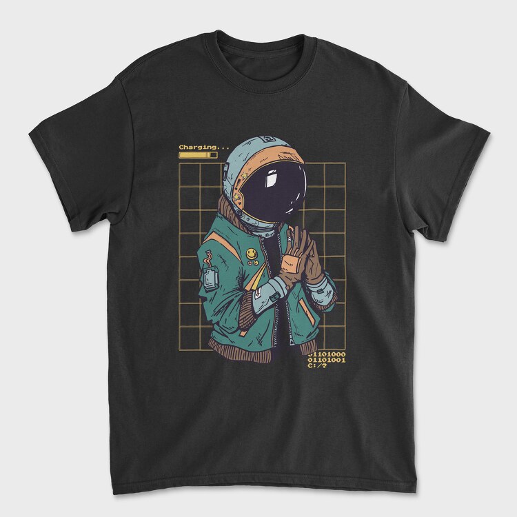 Cyber Punk Astronaut, Unisex Men's T-Shirt