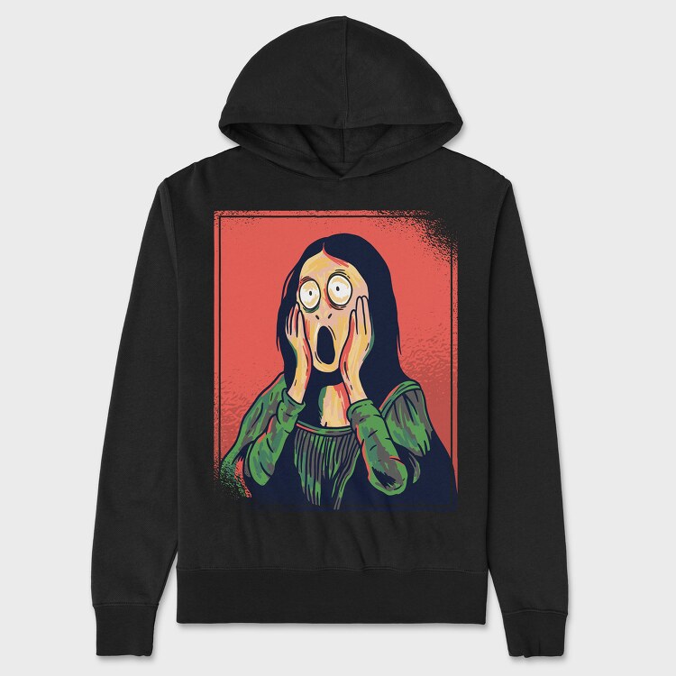 Mona Lisa Scream, Unisex Men's Hoodie