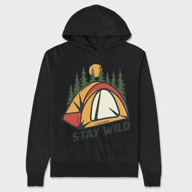 Stay Wild Tent, Unisex Men's Hoodie