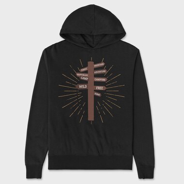 Freedom Trail Signpost, Unisex Men's Hoodie