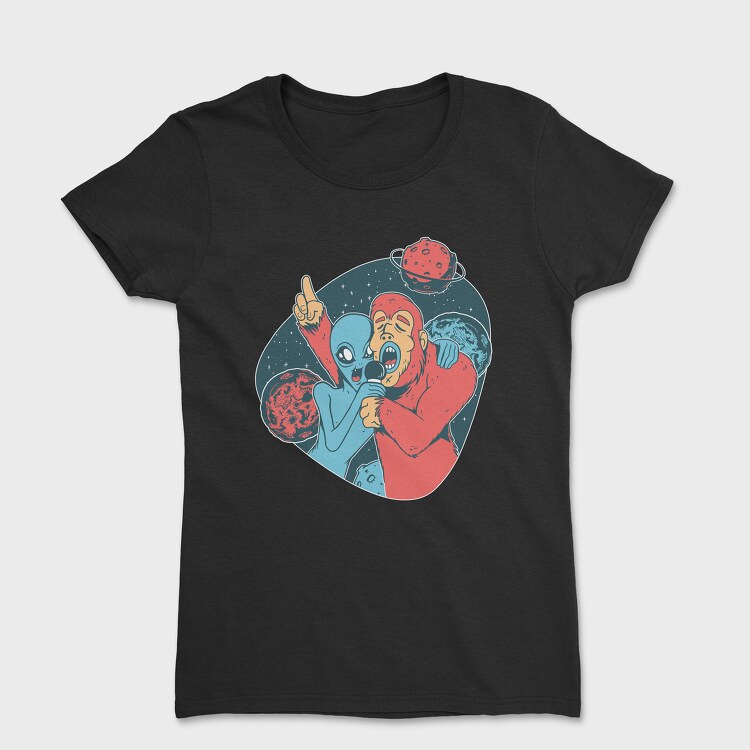 Alien Big Foot, Women's T-Shirt
