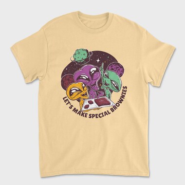 Aliens Make Special Brownies, Unisex Men's T-Shirt