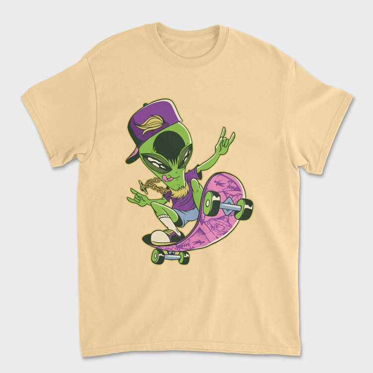 Alien Skate, Унисекс Мъжка Тениска